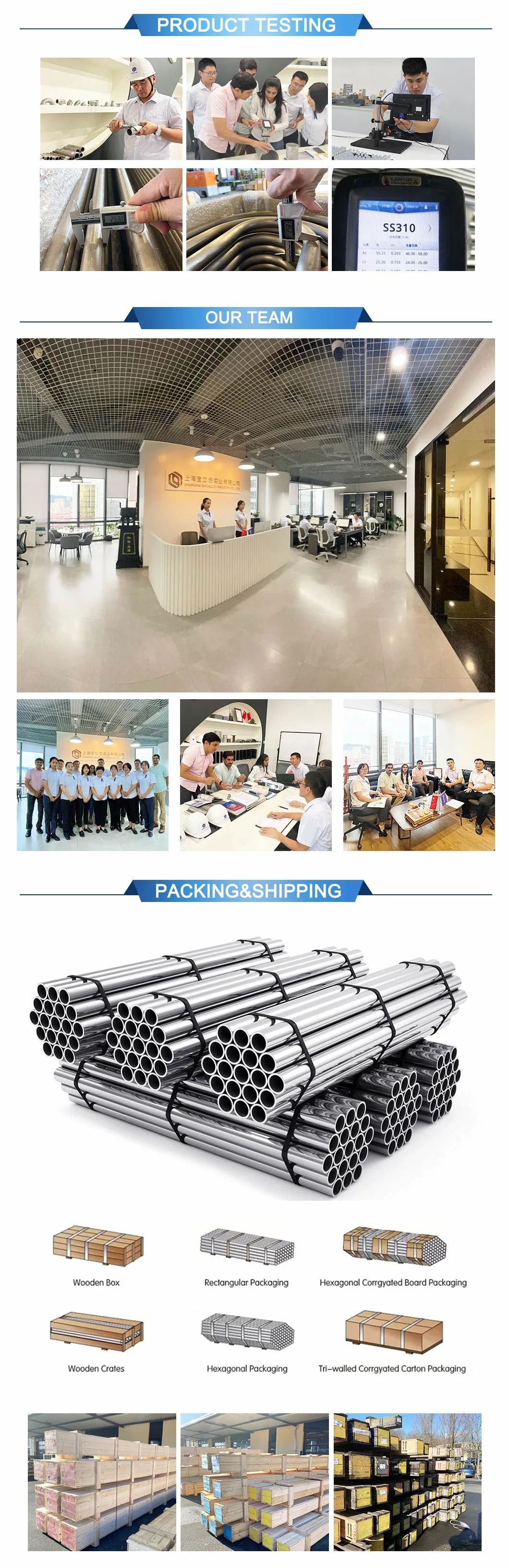 ASTM B622 // ASME Sb22 Hastelloy C22/Uns N06022 Low-Carbon Nickel-Chromium-Molybdenum-Tungsten Alloy Round Seamless Tube Pipe