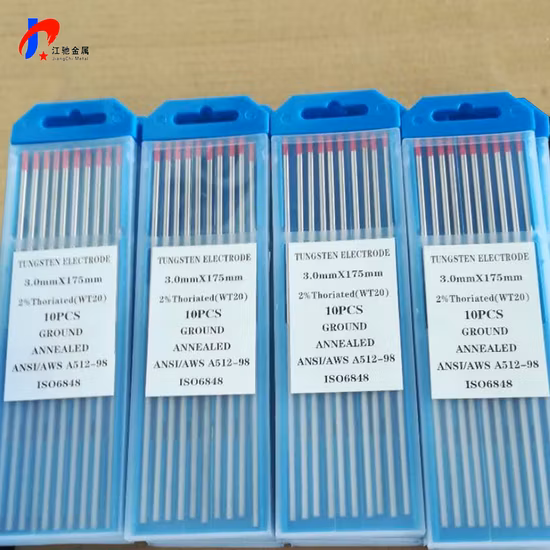 Électrode de tungstène thorié Wt20 pour le soudage TIG 1.6*150mm
