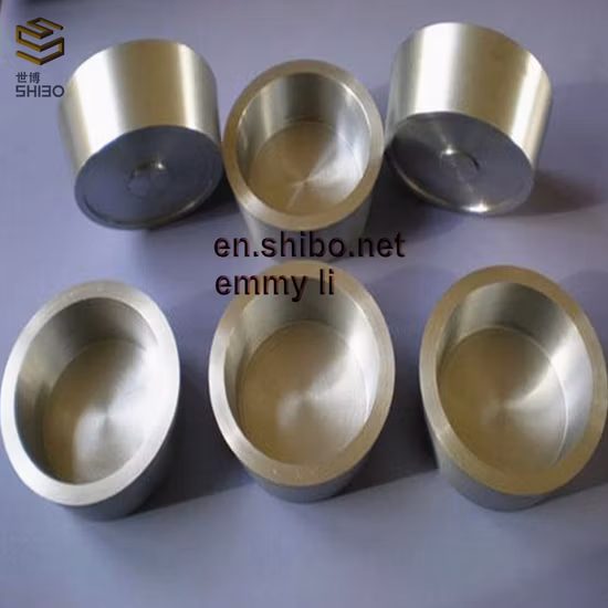 Creusets en tungstène de qualité supérieure, 99,95 % creuset en tungstène.